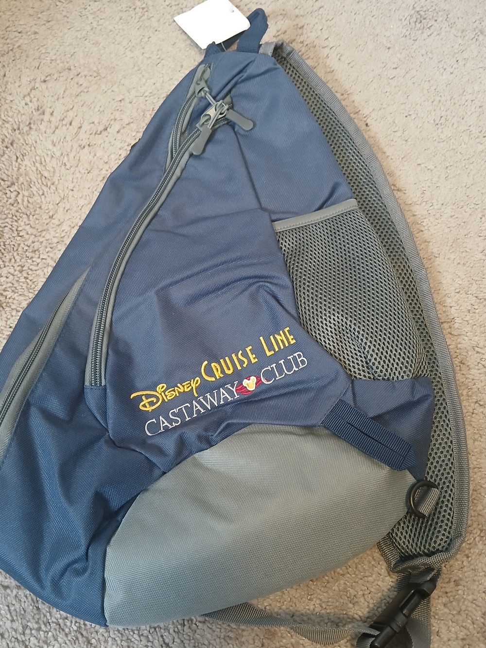 Disney Castaway Club Navy and Gray Sling Backpack